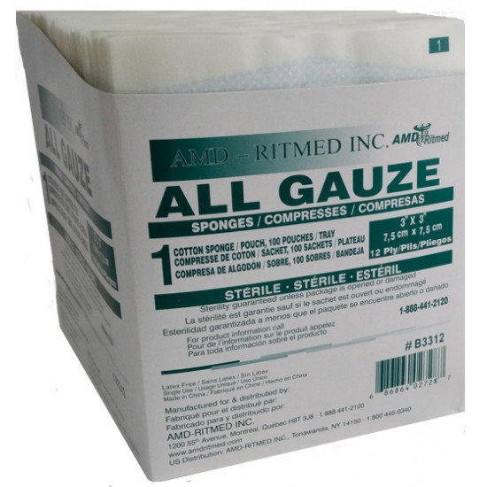 3" X 3" Sterile Gauze Pads - Sands Canada - Sands Canada